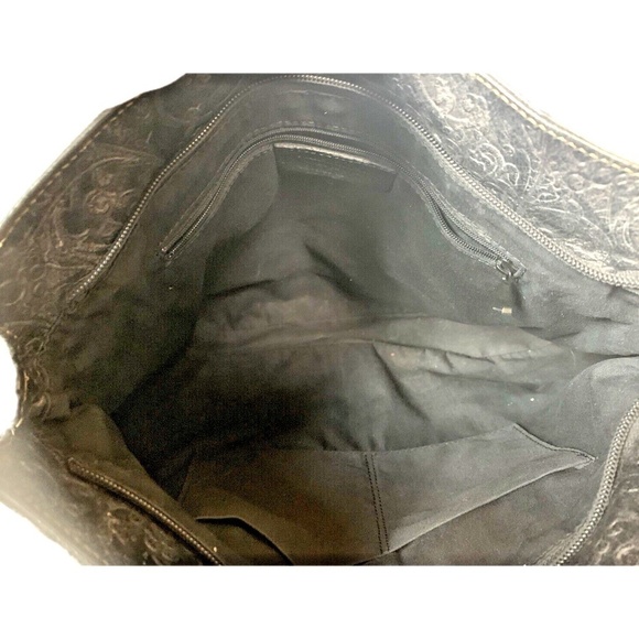 Roberta Gandolfi Made in Italy Black Leather Embossed Shoulder Bag - Picture 14 of 15